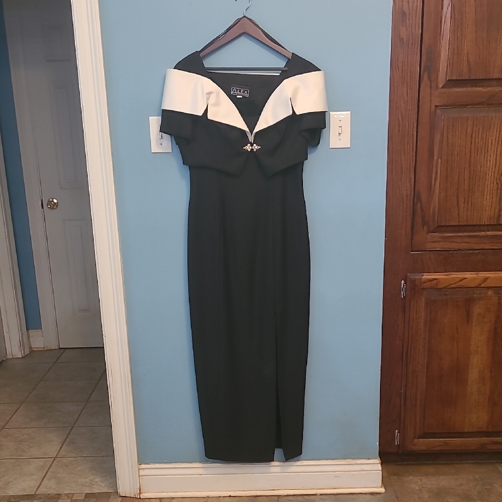 Elegant Black and White Dress